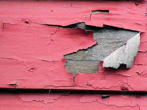 To pass an FHA inspection, chipping paint like this won't fly.